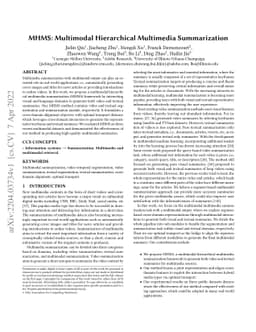 MHMS: Multimodal Hierarchical Multimedia Summarization