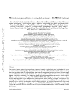 Mitosis domain generalization in histopathology images -- The MIDOG
  challenge