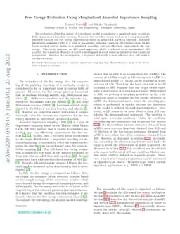 Free Energy Evaluation Using Marginalized Annealed Importance Sampling