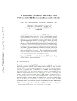 A Learnable Variational Model for Joint Multimodal MRI Reconstruction
  and Synthesis