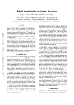 Reliable Visualization for Deep Speaker Recognition