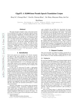 GigaST: A 10,000-hour Pseudo Speech Translation Corpus