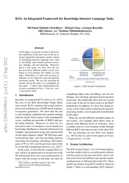 KGI: An Integrated Framework for Knowledge Intensive Language Tasks