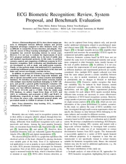 ECG Biometric Recognition: Review, System Proposal, and Benchmark
  Evaluation