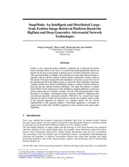 SnapMode: An Intelligent and Distributed Large-Scale Fashion Image
  Retrieval Platform Based On Big Data and Deep Generative Adversarial Network
  Technologies