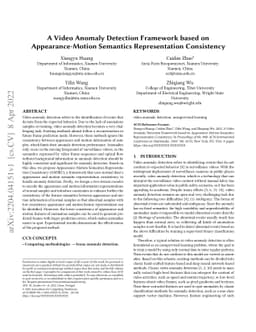 A Video Anomaly Detection Framework based on Appearance-Motion Semantics
  Representation Consistency