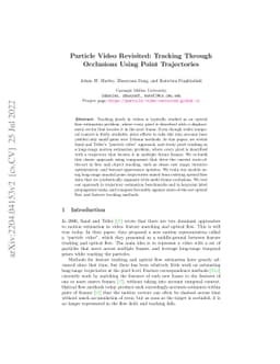 Particle Video Revisited: Tracking Through Occlusions Using Point
  Trajectories