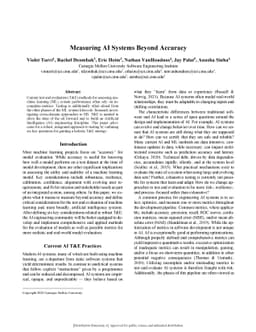 Measuring AI Systems Beyond Accuracy
