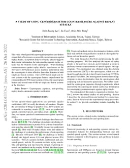 A Study of Using Cepstrogram for Countermeasure Against Replay Attacks