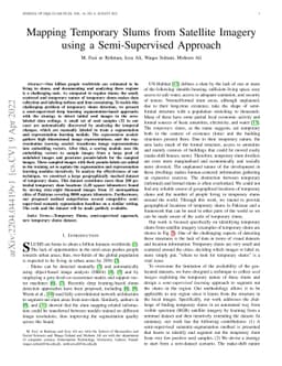 Mapping Temporary Slums from Satellite Imagery using a Semi-Supervised
  Approach