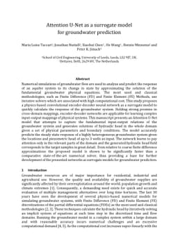 Attention U-Net as a surrogate model for groundwater prediction