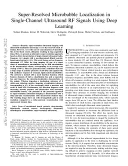 Super-Resolved Microbubble Localization in Single-Channel Ultrasound RF
  Signals Using Deep Learning