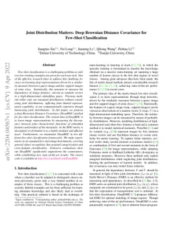 Joint Distribution Matters: Deep Brownian Distance Covariance for
  Few-Shot Classification