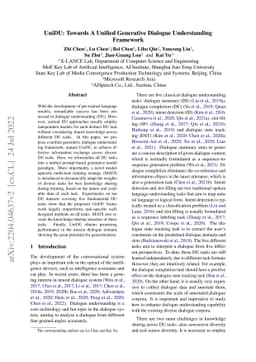 UniDU: Towards A Unified Generative Dialogue Understanding Framework