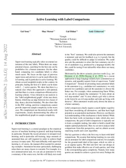 Active Learning with Label Comparisons