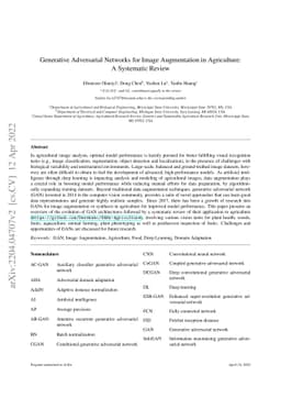 Generative Adversarial Networks for Image Augmentation in Agriculture: A
  Systematic Review