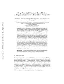 Deep Non-rigid Structure-from-Motion: A Sequence-to-Sequence Translation
  Perspective