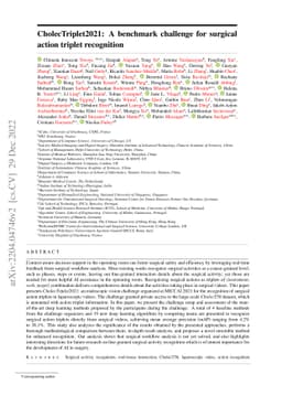 CholecTriplet2021: A benchmark challenge for surgical action triplet
  recognition