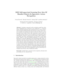 SOS! Self-supervised Learning Over Sets Of Handled Objects In Egocentric
  Action Recognition