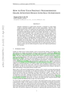 How to Find Your Friendly Neighborhood: Graph Attention Design with
  Self-Supervision