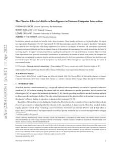The Placebo Effect of Artificial Intelligence in Human-Computer
  Interaction