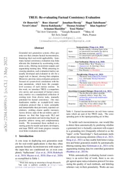 TRUE: Re-evaluating Factual Consistency Evaluation