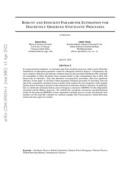 Robust and Efficient Parameter Estimation for Discretely Observed
  Stochastic Processes