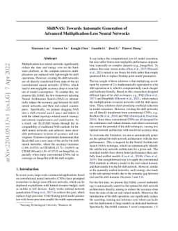 ShiftNAS: Towards Automatic Generation of Advanced Mulitplication-Less
  Neural Networks