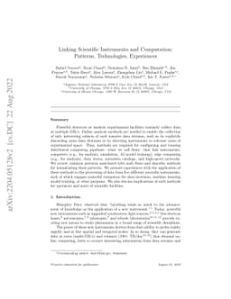 Linking Scientific Instruments and HPC: Patterns, Technologies,
  Experiences