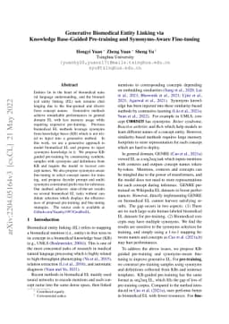 Generative Biomedical Entity Linking via Knowledge Base-Guided
  Pre-training and Synonyms-Aware Fine-tuning