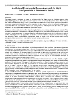 An Optimal Experimental Design Approach for Light Configurations in
  Photometric Stereo