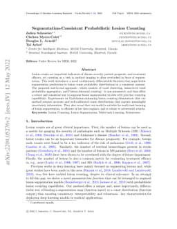 Segmentation-Consistent Probabilistic Lesion Counting