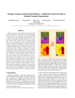 Panoptic, Instance and Semantic Relations: A Relational Context Encoder
  to Enhance Panoptic Segmentation