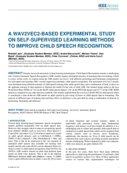 A Wav2vec2-Based Experimental Study on Self-Supervised Learning Methods
  to Improve Child Speech Recognition