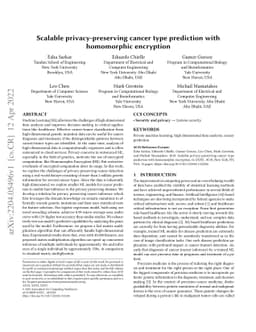 Scalable privacy-preserving cancer type prediction with homomorphic
  encryption
