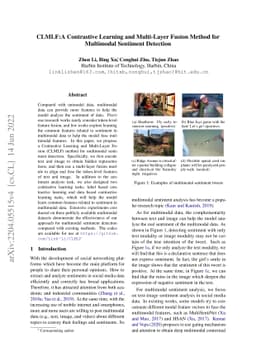 CLMLF:A Contrastive Learning and Multi-Layer Fusion Method for
  Multimodal Sentiment Detection
