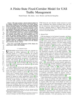 A Finite-State Fixed-Corridor Model for UAS Traffic Management