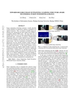 Towards Reliable Image Outpainting: Learning Structure-Aware Multimodal
  Fusion with Depth Guidance