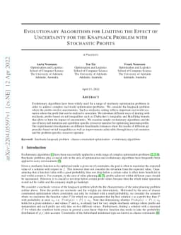 Evolutionary Algorithms for Limiting the Effect of Uncertainty for the
  Knapsack Problem with Stochastic Profits