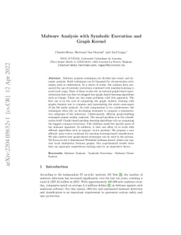 Malware Analysis with Symbolic Execution and Graph Kernel