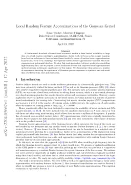 Local Random Feature Approximations of the Gaussian Kernel