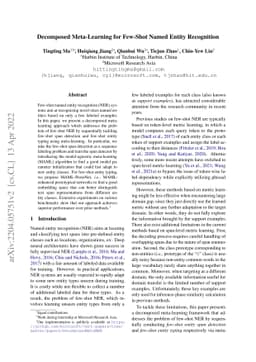 Decomposed Meta-Learning for Few-Shot Named Entity Recognition