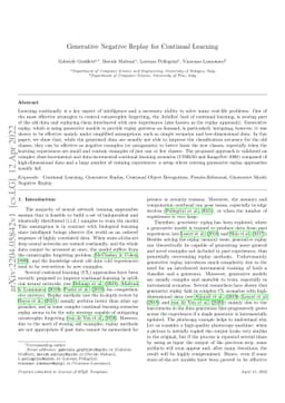 Generative Negative Replay for Continual Learning