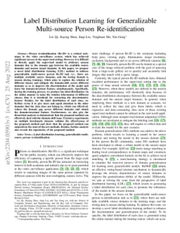 Label Distribution Learning for Generalizable Multi-source Person
  Re-identification
