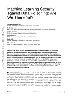 Machine Learning Security against Data Poisoning: Are We There Yet?