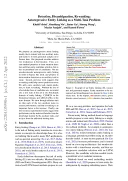 Detection, Disambiguation, Re-ranking: Autoregressive Entity Linking as
  a Multi-Task Problem
