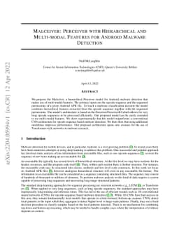 Malceiver: Perceiver with Hierarchical and Multi-modal Features for
  Android Malware Detection