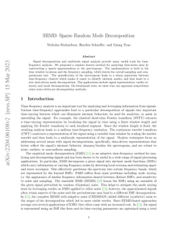 SRMD: Sparse Random Mode Decomposition