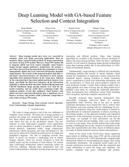 Deep Learning Model with GA based Feature Selection and Context
  Integration