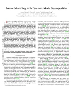 Swarm Modelling with Dynamic Mode Decomposition